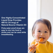 How to Use: Carlson Baby vitamin D3 drops daily use infant supplement 10.3 ml