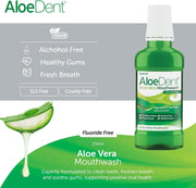 Aloe Dent Aloe Vera Mouthwash Fluoride Free Alcohol Free - 250ml