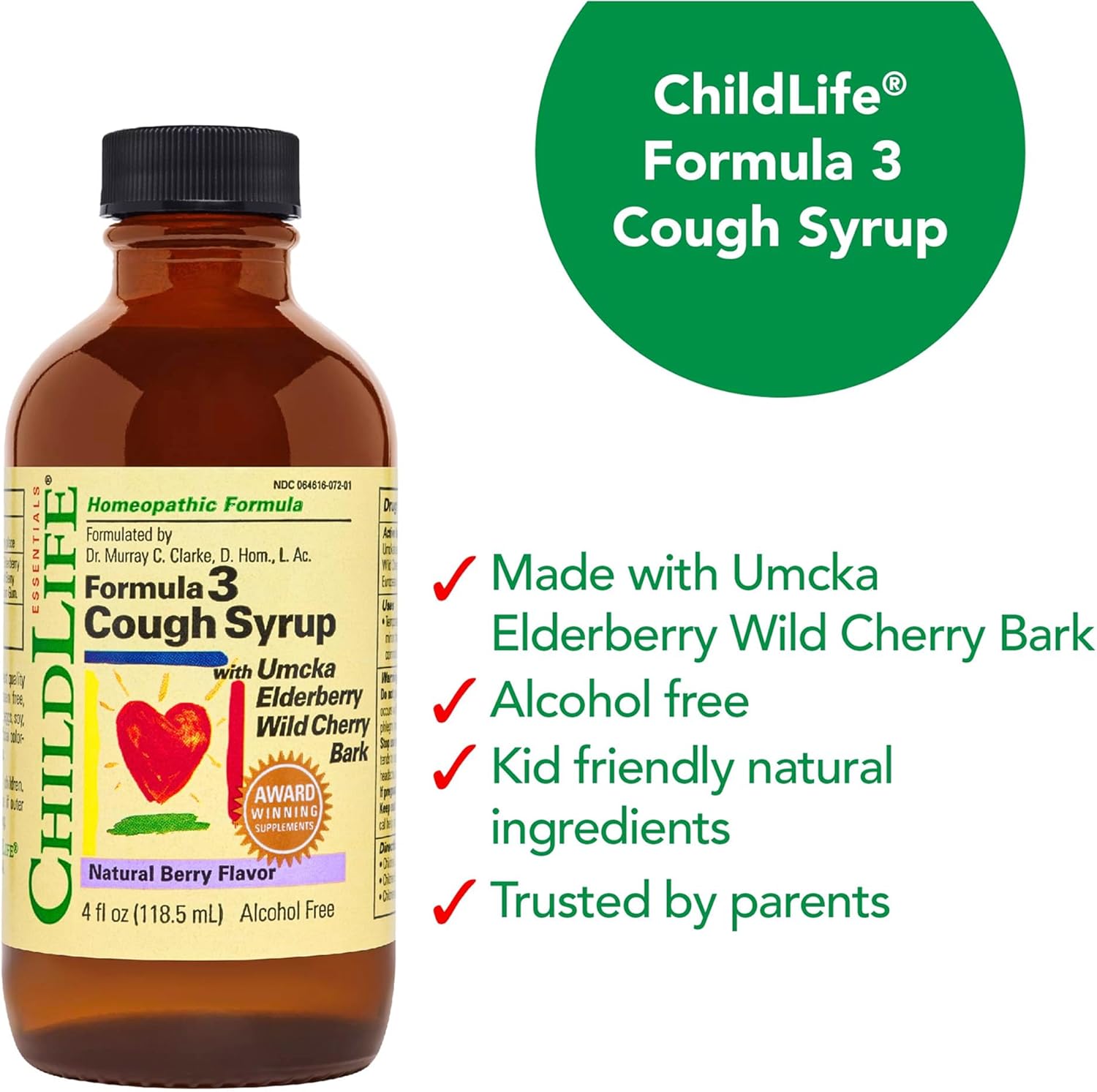 ChildLife Essentials Formula 3 Cough Syrup® – 118ml