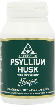 Bio-Health Psyllium Husks 400mg fibre capsules bottle vegan supplement 120 capsules
