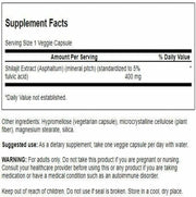 Swanson Shilajit Extract 60 Veggie Capsules | 400 mg | Standardized Fulvic Acid Source