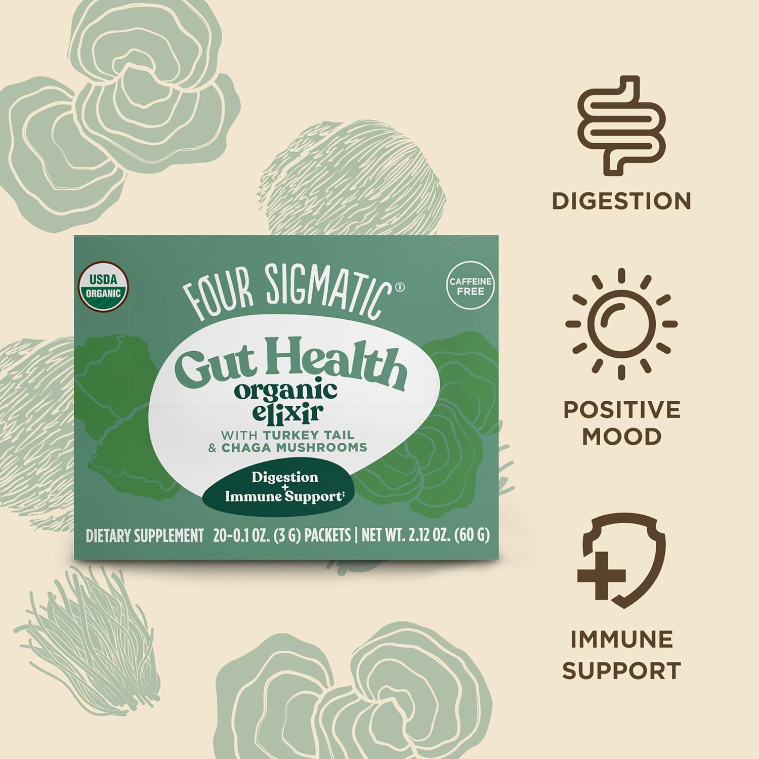 Four Sigmatic Organic Chaga Drink Mix - 20 Packets