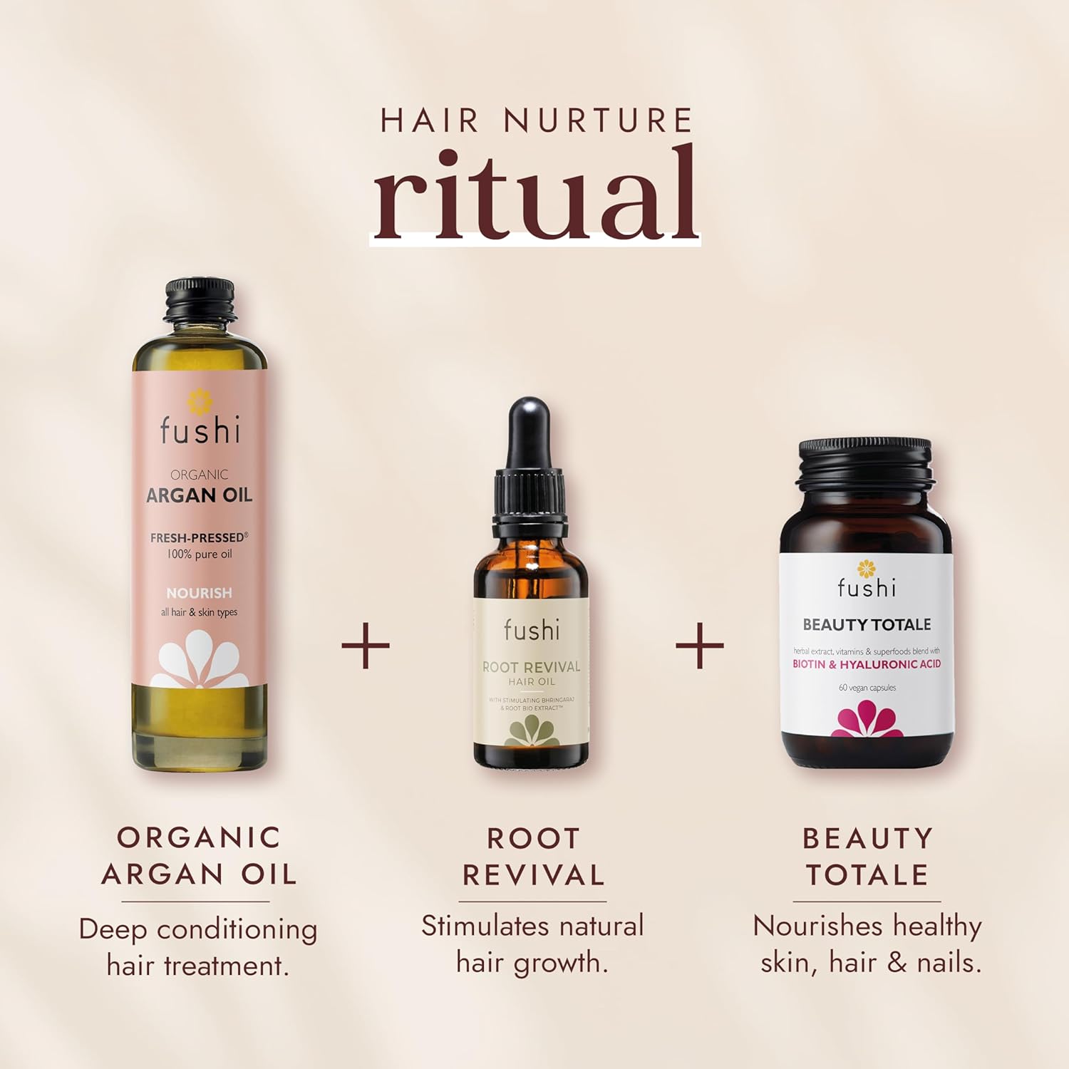 Fushi Organic Argan Oil 100 ml | Fresh-Pressed & 100% Pure Nourishing Oil for Hair, Skin & Nails