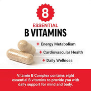 Vegan vegetable capsules of Force Factor B Vitamin Complex supplement.