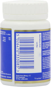 Bio-Health Extra Iron and Vitamin C capsules bottle barcode 60 capsules