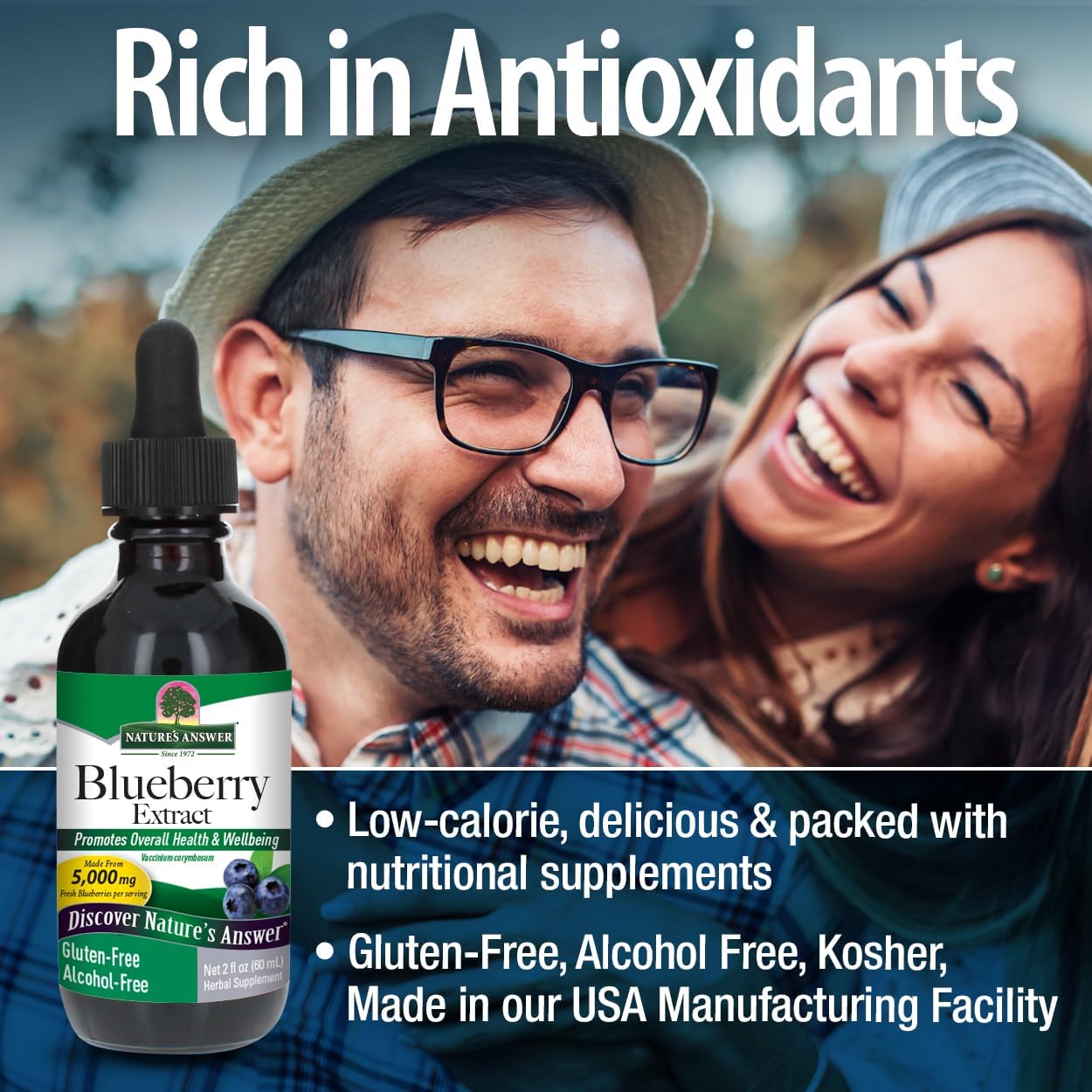 Nature's Answer Blueberry Fruit Extract Alcohol-Free - 60ml