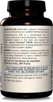 How to Use Image: Jarrow Formulas PS100 phosphatidylserine 100mg capsules 120 count usage instructions with meal