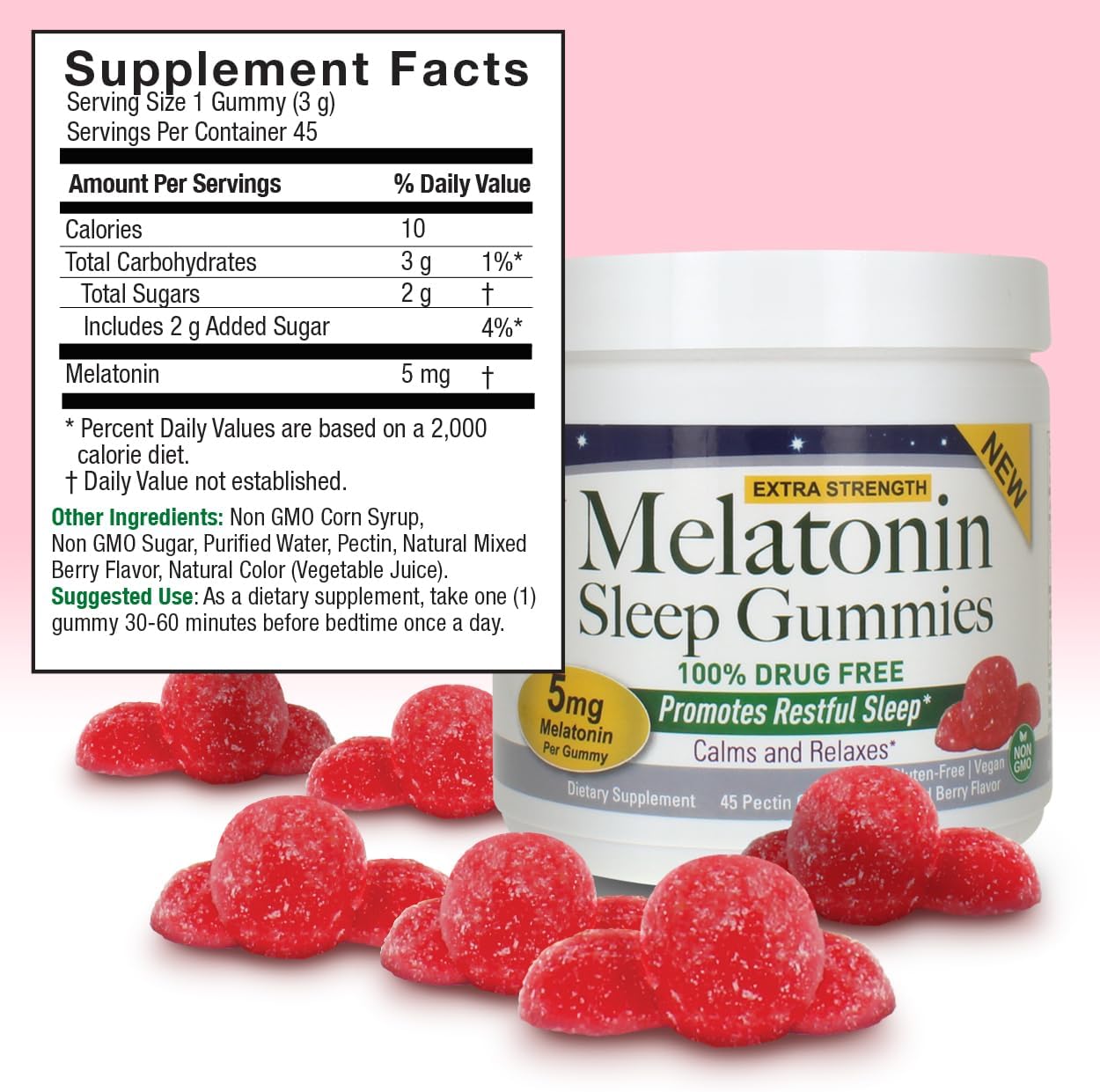 Nature's Answer Melatonin Sleep Gummies — 5 mg — 45 Gummies