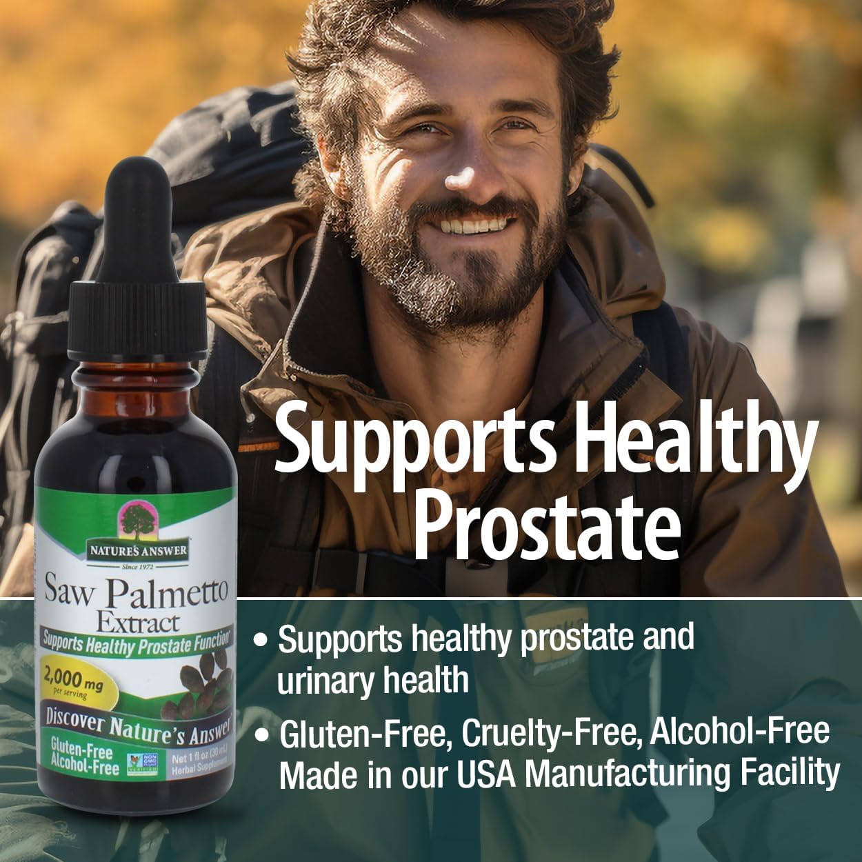 Nature’s Answer Saw Palmetto Extract, Alcohol Free - 2,000mg – 30mL