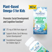 Nordic Naturals Children's DHA Vegetarian chewable 120 soft gel box.