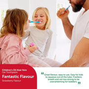 How to Use Image: Aloe Dent kids toothpaste brushing teeth daily use 50ml