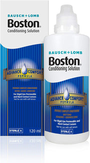 Bausch + Lomb Boston Conditioning Solution bottle and packaging on a white background