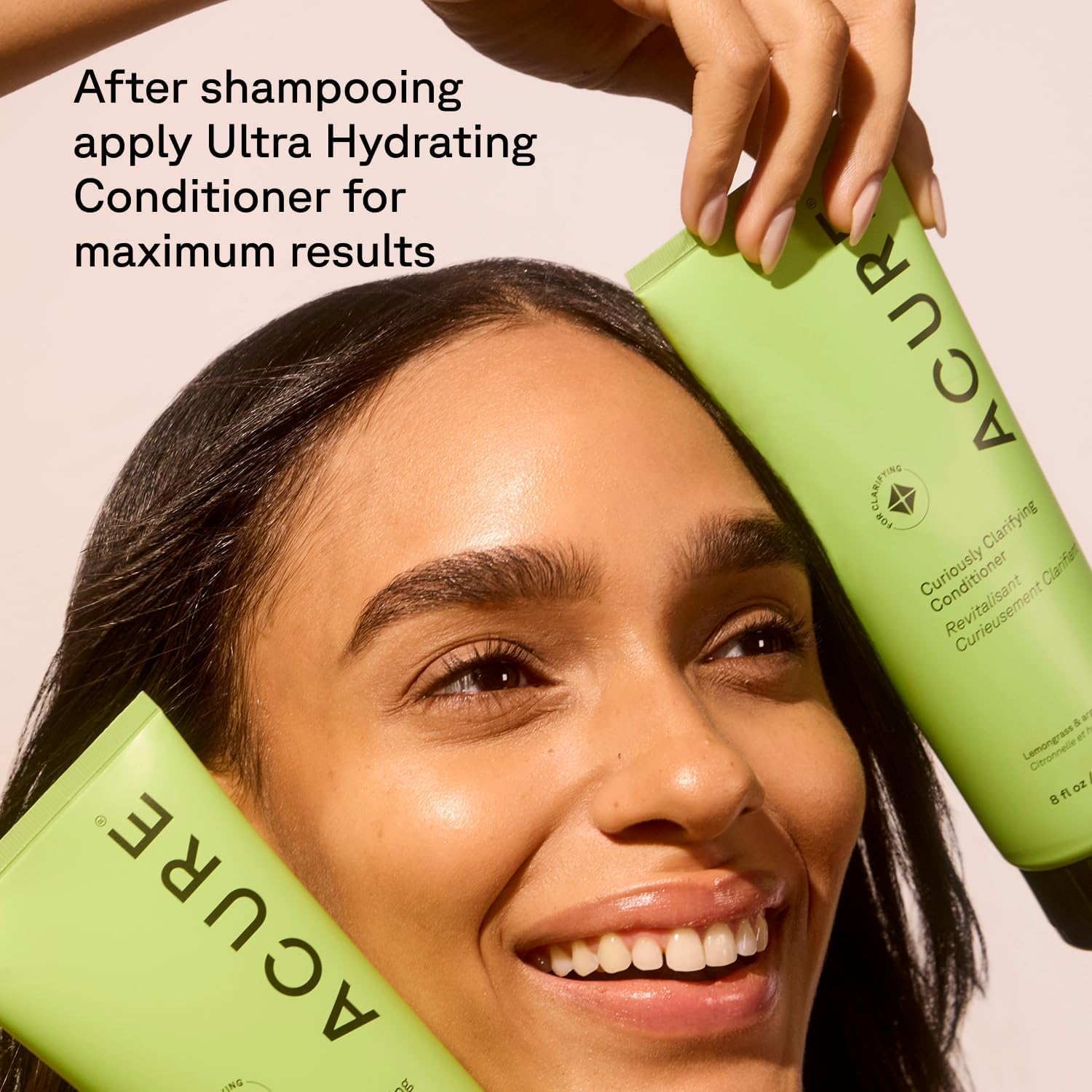 Acure Curiously Clarifying Conditioner lightweight vegan hair conditioner 236ml lifestyle image