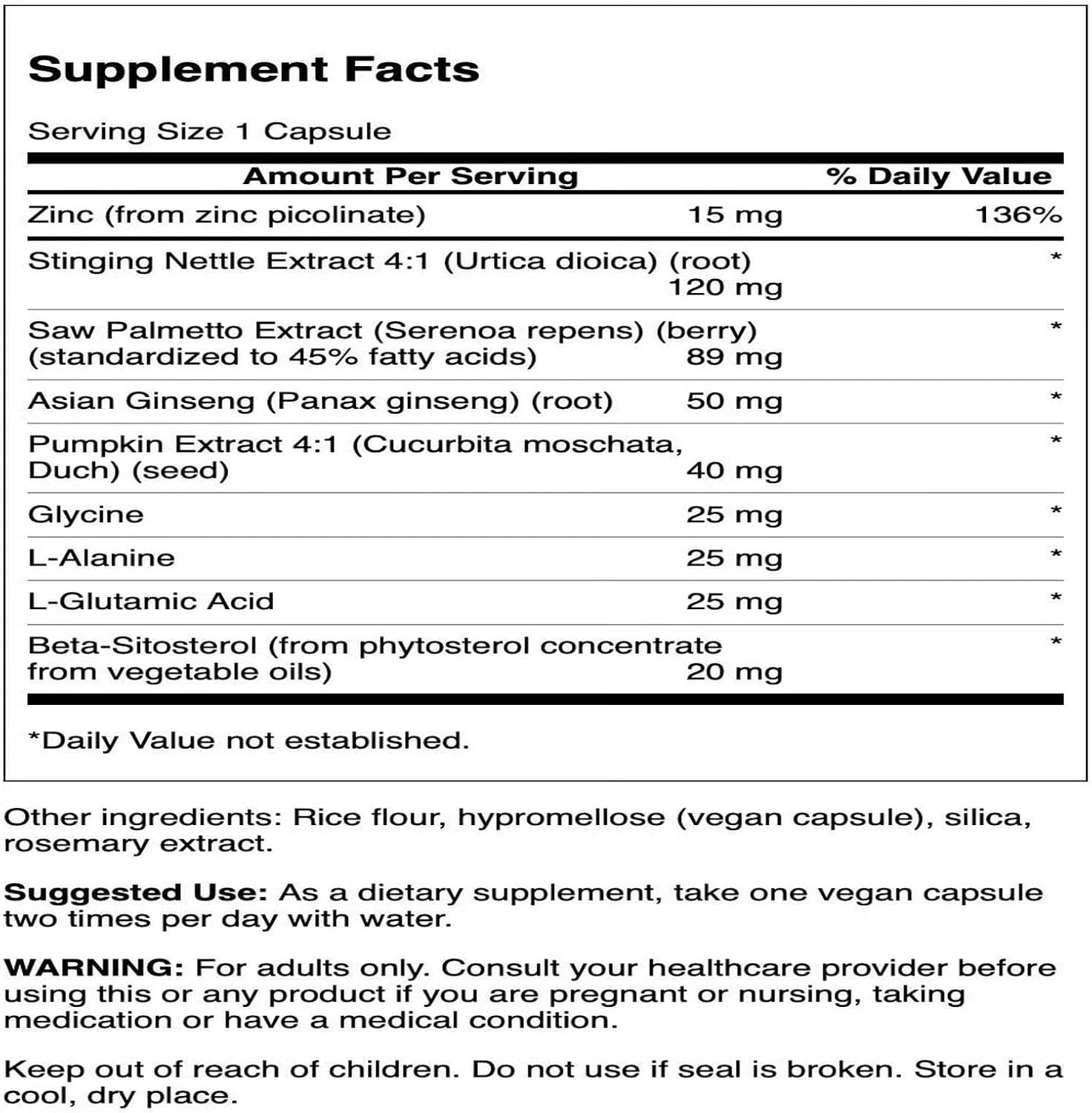 Swanson Prostate Essentials 90 Vegan Capsules | Mineral & Herb Blend