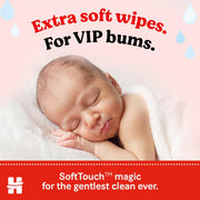 Huggies Extra Care Sensitive Baby Wipes daily baby care soft pack 8 x 48 wipes