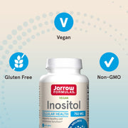 Jarrow Formulas Inositol - 750 mg – 100 Veggie Capsules