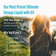 Nordic Naturals Ultimate Omega Xtra Liquid Lemon - 3400mg Omega-3 + D3