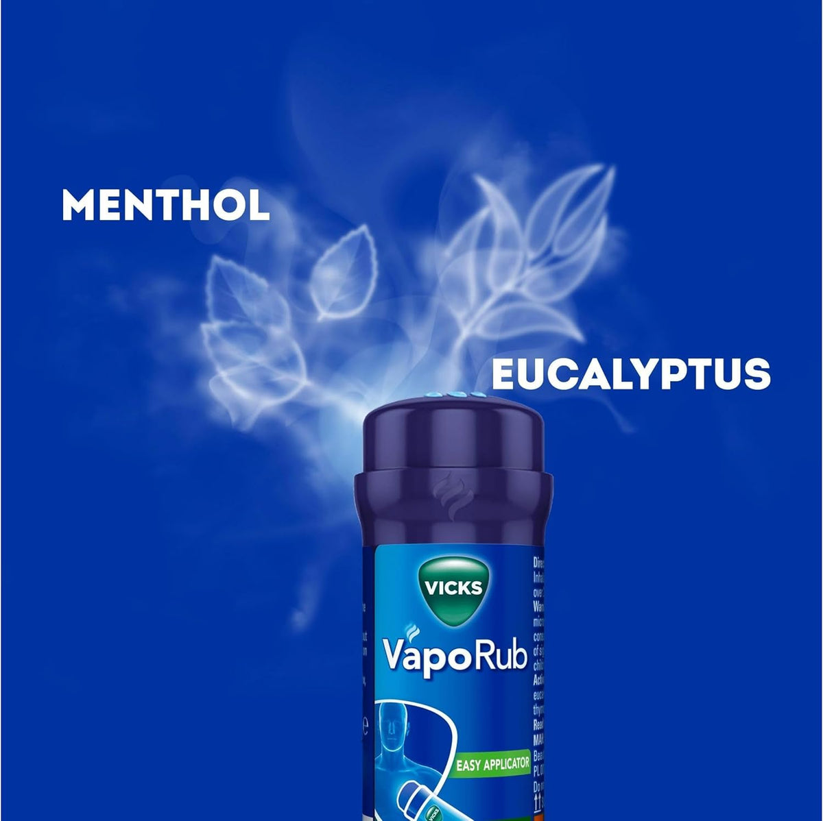 Vicks VapoRub Easy Applicator topical ointment no flavour 35g twist up applicator ingredients and product information