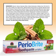Nature’s Answer PerioBrite cinnamint toothpaste ingredients and directions 113.4g