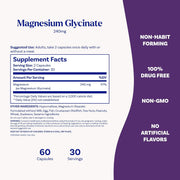 Natrol Magnesium Glycinate 240mg Capsules – 60 count