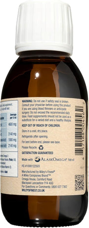 Wiley's Finest Summit DHA omega-3 liquid supplement barcode bottle natural lime flavour 125ml