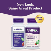 Natrol Fast Dissolve Vitamin B12 5000mcg Strawberry – 100 Tablets. Packaging may vary