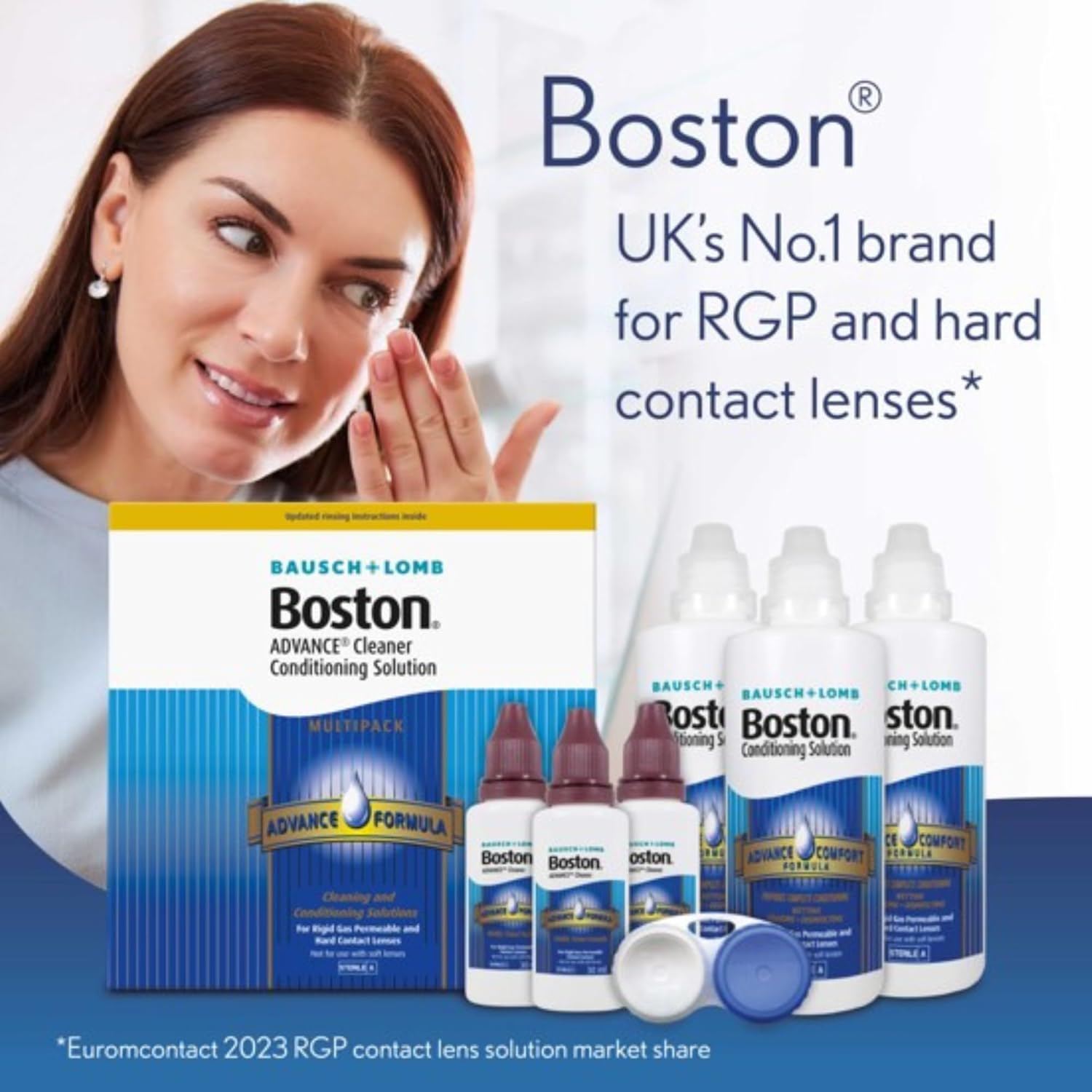 Bausch + Lomb Boston Advance Cleaner & Conditioning Solution Multipack | Advance Formula for RGP Lenses