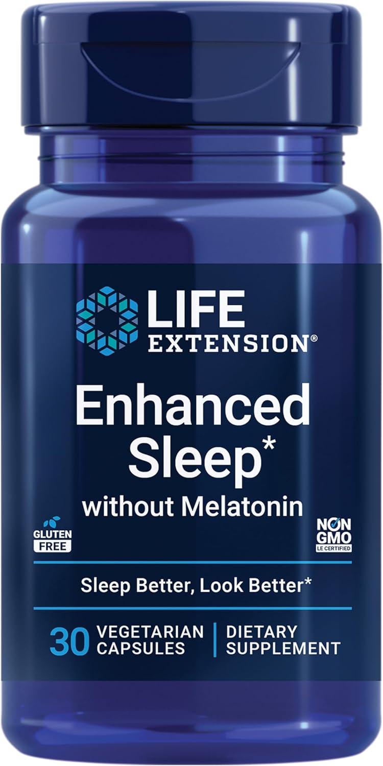 Life Extension Ashwagandha & Amla Relaxation Blend supplement bottle, 30 capsules.