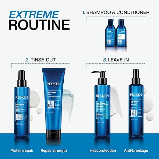 Redken Extreme Shampoo - For Damaged-Looking Hair Care routine.