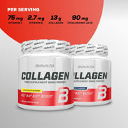 BiotechUSA Collagen Complex 300g tub, black raspberry flavour.
