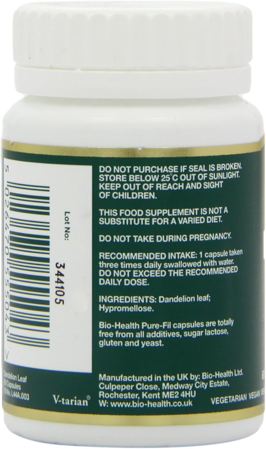 Bio-Health Dandelion Leaf 300mg Capsules - 60 Count