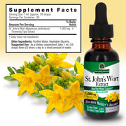 Nature’s Answer St. John’s Wort Liquid Extract 30ml supplement facts label