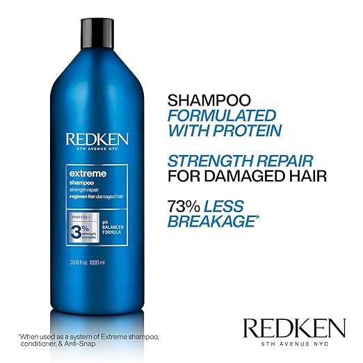 Redken Extreme Shampoo bottle, protein formula, 1000ml formulation.