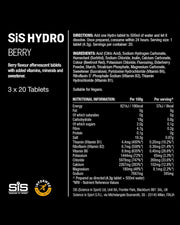 Ingredients and nutritional info for SIS Hydro Tablets.
