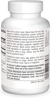 Barcode image: Source Naturals Black Seed Oil softgels bottle barcode 120 count