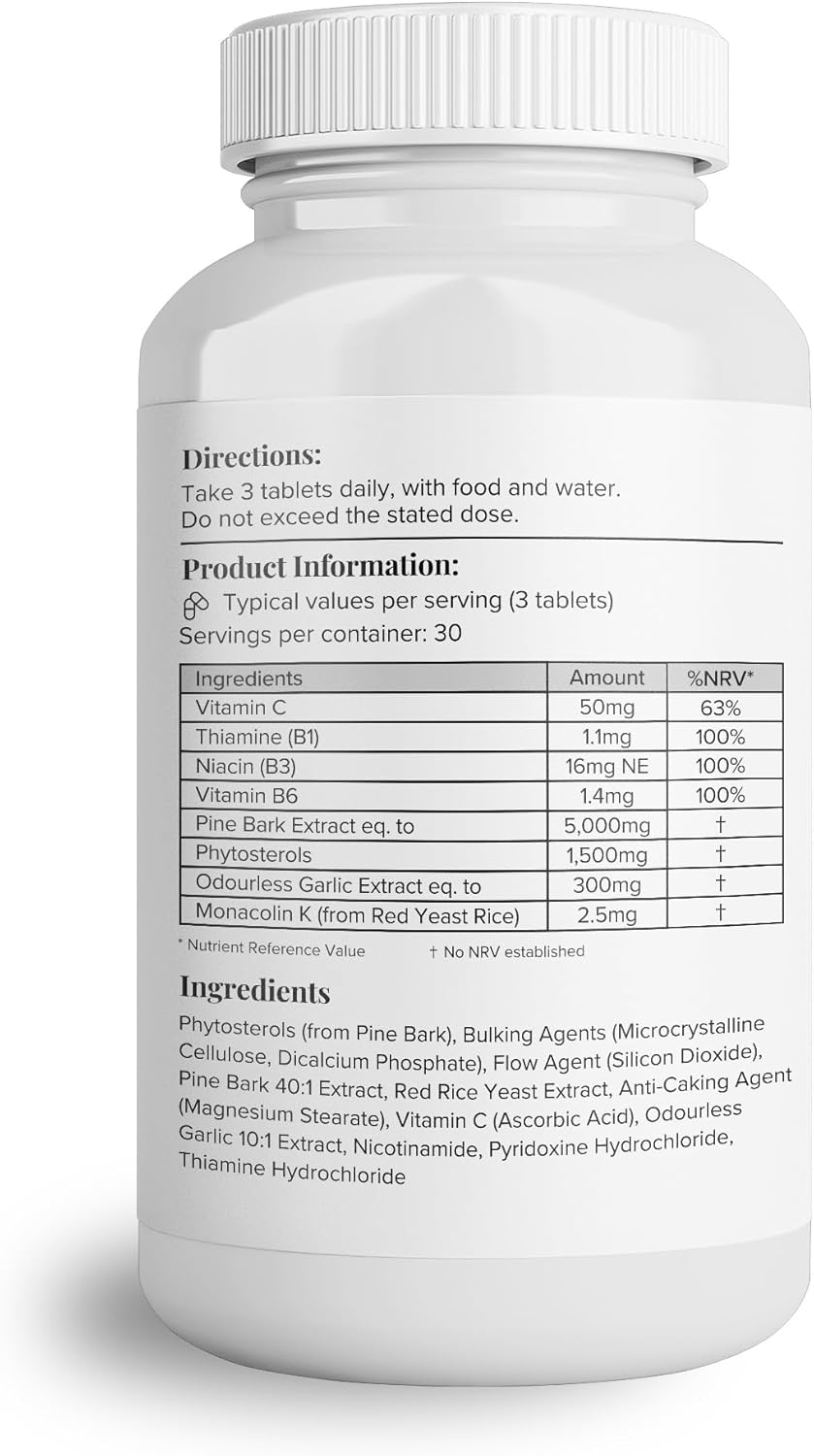 Ingredients and supplement facts panel for Plant Sterol Complex.