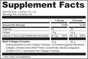 Ancient Nutrition Multi Collagen Protein Powder 404g supplement facts and ingredients panel