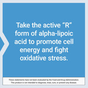 Supplement facts for Life Extension Super R-Lipoic Acid showing stabilized Na-RALA ingredient.