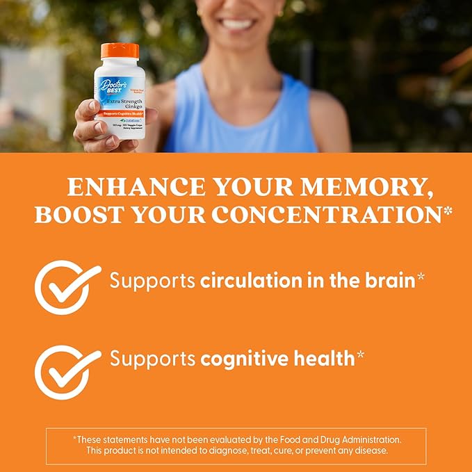 Doctor's Best Extra Strength Ginkgo Biloba 120mg - 120 Vegan Capsules