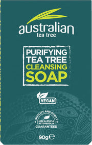 Australian Tea Tree Oil Soap Bar - Vegan & Natural - 90g