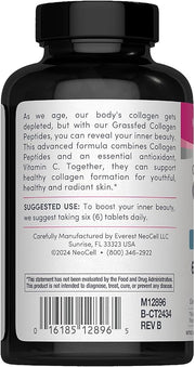 Supplement facts panel and barcode  for NeoCell collagen and vitamin C tablets.