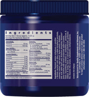 Label of Life Extension Dog Mix powder showing ingredient list and feeding guide.