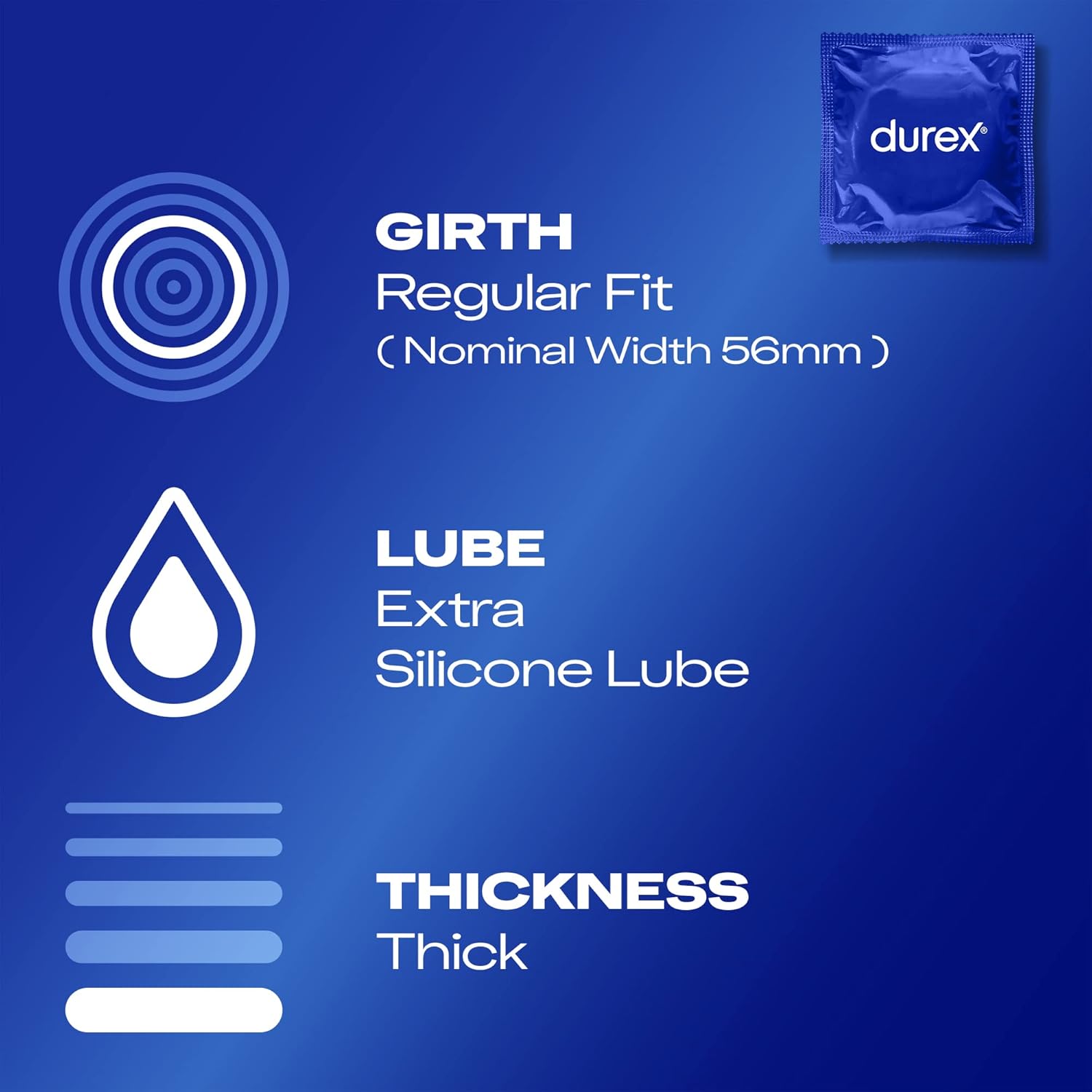 Durex Surprise Me Variety Pack Condoms 40 Count Features Regular Fit Extra Silicone Lube Thick Thickness