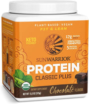 unwarrior Classic Plus Organic Chocolate Plant Protein Powder Tub 375g