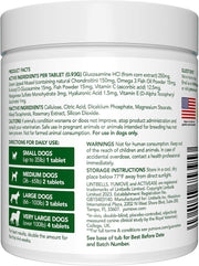 Ingredients and feeding guide for YuMOVE Senior Dog joint tablets.