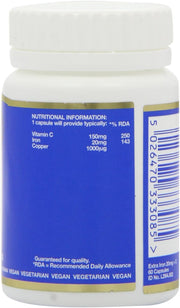 Bio-Health Extra Iron and Vitamin C supplement facts capsules 60 capsules