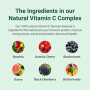 Hey Nutrition Natural Vitamin C 250mg Complex - 60 Capsules