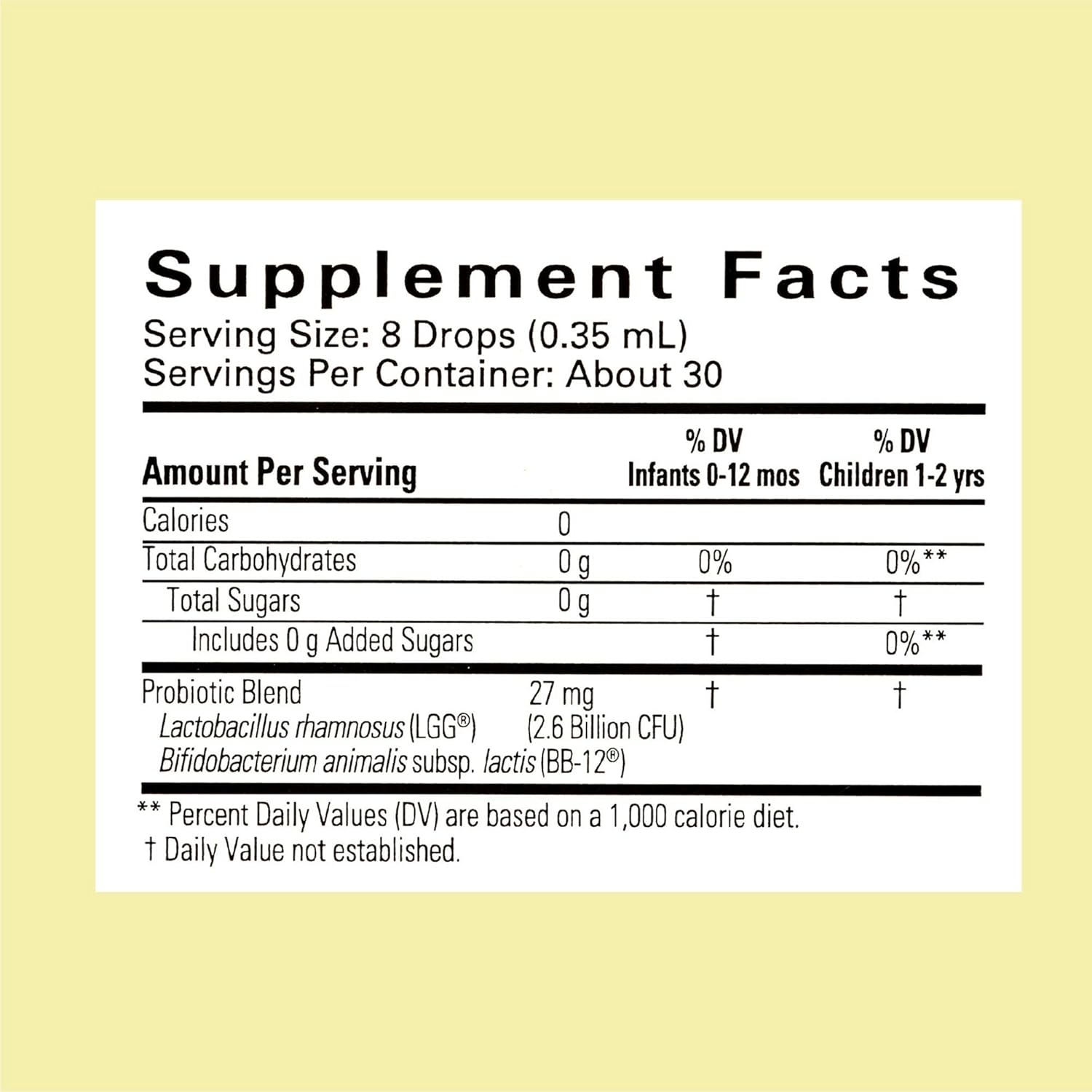 ChildLife Essentials InfantBiotics probiotic drops supplement facts Lactobacillus Bifidobacterium 10.5ml