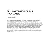 Redken All Soft Mega Curls HydraMelt Leave-In Treatment 150ml ingredient panel with aloe vera Inca Inchi oil and cactus flower extract