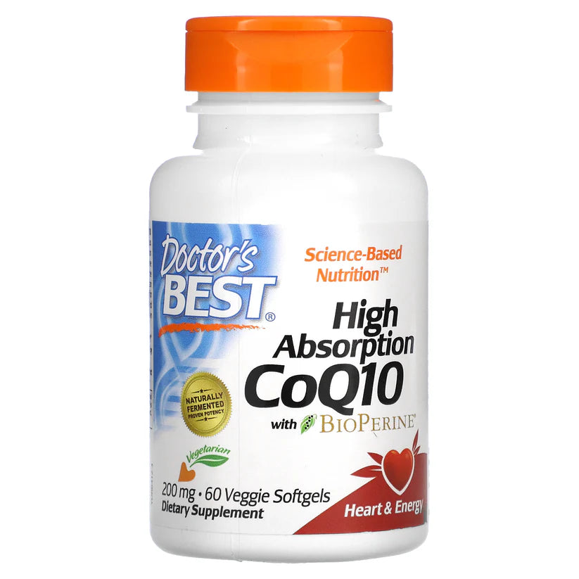 High Absorption CoQ10 with BioPerine, 200 mg, Veggie Softgels